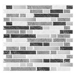 Yipscazo 10- Sheets Stick on Tiles for Kitchen, Black&White Self-Adhesive Wall Tile Stickers Peel and Stick Backsplash Tile for Bathroom, RV (30cm x 30cm)