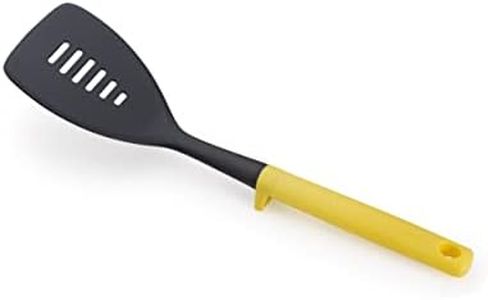 Joseph Joseph Duo Slotted Turner with Integrated Tool Rest: Hygienic, Heat-Resistant Nylon Head, Safe for Non-Stick Cookware, Light Yellow