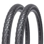 MOHEGIA Bike Tires, 2 Pack 24x2.125 Inch Folding Replacement Tires for Beach Cruiser Bicycle/Black