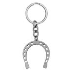 M Men Style Personalized Horseshoe lucky Keyring Silver Stainless Steel keychain For Men And Women LCSK047