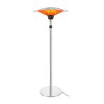 7 star DECOR Outdoor Patio Heater – 3000W Stainless Steel Standing Infrared Heater with Adjustable Height, Weatherproof Design & Instant Heat for Garden, Balcony, or Terrace