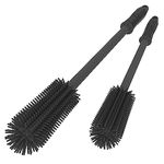Silicone Bottle Cleaning Brush | 2 Pack| 15.7”+12.6” Water Bottle Brush Cleaner Brush for Hydro Flask,Glassware,Vacuum Sports Bottle&Vases,Water Bottle Cleaner Brush for Narrow Neck Containers