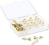 U Brands Metal Arrow Push Pins, Gold, 36-Count (3083U06-24)