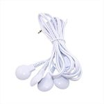 Generic 1 Piece 4-Way Durable Replacement Electrode Pads TENS Unit Lead Wires Cables for Tens EMS Standard 5mm Connection Massage Tools