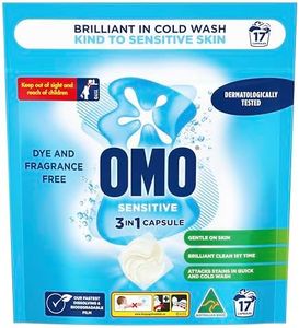 OMO Laundry Capsules 3 in 1 Sensitive, 17 Pack