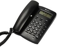 Beetel M56 Caller ID Corded Landline Phone with 16 Digit LCD Display & Adjustable Contrast, 2Ways Speaker Phone, 30 Incoming and 5 Outgoing Memory, Solid Build Quality, Classic Design, Black