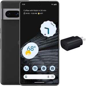 Google Pixel 7 Pro 5G (128GB, 12GB) 6.7" AMOLED, 4K 50MP Camera (US Model Fully Unlocked for Verizon, T-Mobile, AT&T, Global) (w/25W Fast Charger, Obsidian)