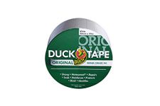 Duck Tape Original White, 50 mm x 25 m. The original high strength waterproof gaffer and duct adhesive cloth repair tape