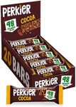 Perkier Cocoa Low Calorie Snack Bars (20 Pack) – Vegan – Gluten Free – Protein – High Fibre – Lower Sugar - Natural Ingredients – Lower Calorie – Healthy – No Palm Oil