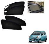 Auto Addict Zipper Magnetic Car Curtain Sunshades (Side Windows,4 Pcs) for Maruti Suzuki Wagonr Old (2000-2010)