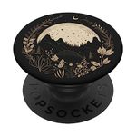 Popsockets Pop Grip:Boho Chic Floral forest Nature Mountain Moon Hiking Camping Popsockets Swappable Popgrip