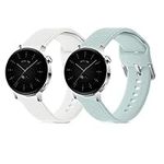 kwmobile Straps Compatible with Huawei Watch GT 3 Pro (43mm) / Watch GT 3 (42mm) Straps - 2x Replacement Silicone Watch Bands