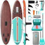 Niphean Inflatable Stand Up Paddle Board with SUP Accessories,Grass Green