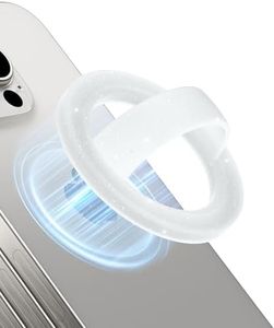 SuydanBox Bundle - Compatible with iPhone 14 Pro Max Case (White) + Magnetic Phone Grip (White)