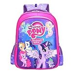 Ponxn MY L. Pony Backpacks School Student Bookbag Cute Pony Princess Style Waterproof Multi Storage Shoulder Bags, Style C, Large