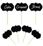 SVM CRAFT® Chalkboard Cupcake Picks Cake Toppers -50 Pieces- Cheese Markers Buffet Labels for Charcuterie Board Food Tags Toothpick Signs