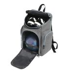 ENTEYA Bowling Backpacks Bowling Ball Bag Backpack for Single Ball with Shoe Bag Up to Size 18 Inches Bowling Bag with Padded Ball Holder for Accessories (Grey)
