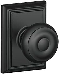 Schlage F10GEO622ADD Addison Collection Georgian Passage Knob, Matte Black