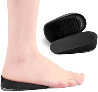 Height Increase Insoles, Heel Lift Pad, Gel Height Increase Insoles, Shock Absorption Heel Cushion Pads, Height Lift Shoes Inserts for Men & Women (Large (9-12), 1 Inch (2 pairs) Black)