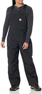 Carhartt mens Storm Defender Loose Fit Heavyweight Bibs Overalls, Black, X-Large US