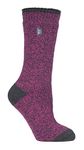 HEAT HOLDERS - Ladies Thermal Socks for Winter | Outdoor & Indoor Socks | Cuddly & Fluffy | Gifts for Women (4-8 UK, Primrose Raspberry)