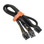 YEZriler 8 Pin PCIe Cable for Corsair PSUs, ATX CPU 8 Pin Male to Dual PCIe 8 Pin (6+2) Male Power Adapter Sleeved 25-inch+9-inch (63cm+23cm)