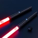 Furado Lightsaber, 2Pcs Metal Hilt Heavy Dueling Light sabers, Light Up Sword with Sound, 2-in-1 FX Dueling Light Saber for Adults Kids, 7 Color Changeable Force FX Light Saber, Light Saber Sword Toys