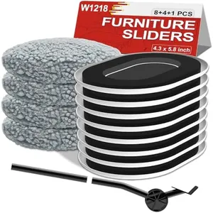 Furniture Sliders for Hardwood Floors: Multi-Surface 3-in-1 Furniture Movers Sliders - Moving Pads with 8PCS Carpet Sliders+4PCS Hard Floor Socks+1 Lifter - Protect Floor and Easily Move Furniture