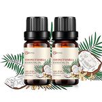 2-PACK CoconutVanilla Essential Oil - 100% Pure Organic Natural Plant CoconutVanilla Oil for Diffuser, Aromatherapy, Spa, Massage, Yoga, Perfume, Body - 2x10ML