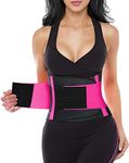 YIANNA Women Waist Trainer Belt - Slimming Sauna Waist Trimmer Belly Band Sweat Sports Girdle Belt Weight loss, YA8002-Rose-M