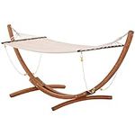 Outsunny 10' Wood Outdoor Hammock, 