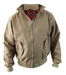 Harrington Jacket Classic/Retro/Mod/Scooter by SKYTEXUK, 10 colours, sizes XS - 8XL (5XL, Taupe)