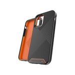 ZAGG Gear 4 Battersea D30 Protective Case for iPhone 12 / Pro, Slim, Hard Case, Shockproof, Wireless Charging, (Black)