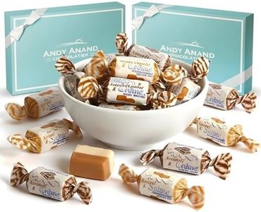 Andy Anand Chocolatier Sugar Free Creamy Taffy Toffee - Trio of Caramel, Chocolate & Coffee - Made in Europe Gluten Free Assorted Flavor Individually Wrapped Candy With No preservatives (Pack of 2)