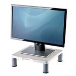 Fellowes Standard Adjustable Monitor Stand, White,Supports up to 36kg or 21”, 3 Stacking Height Adjustments