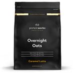 Protein Works - Overnight Oats | High Protein Breakfast | Low Sugar Snack | Low GI Oats | Caramel Latte | 1 Kg