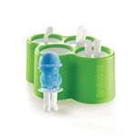 Zoku Safari Pop Molds for thinKitchen:, 4 Different Easy-Release Silicone Popsicle Molds in One Tray, Fun Jungle-Inspired Designs, BPA-Free