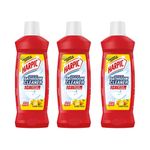 Harpic Lemon 500 ml (Pack of 3) Bathroom Cleaner Liquid | New Thicker Bathroom Floor Cleaner | Red Harpic Bottle