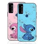 YoodQood 2 Pack Cute Funny Cartoon Phone Case for AT&T Radiant Max 5G 6.8"/Cricket Dream 5G/AT&T Fusion 5G/Cricket Innovate 5G TPU Protective Shockproof Anime Case for Kids Adults for Fusion 5G(Blue)