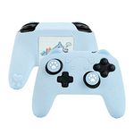 GeekShare Pink Cat Paw Controller Skin Grips Set Compatible with Nintendo Switch Pro-Anti-Slip Silicone Protective Cover Case Joystick Caps for Switch Pro Wireless Controller (Blue)