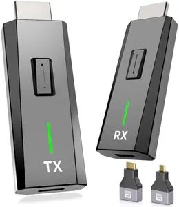 Wireless Hdmi Transmitter and Receiver,4k Decode 1080p Output,Plug & Play Portable 2.4g/5g,Wireless Hdmi Extender Kit for Streaming Video and Audio to Monitor from Laptop/Pc/Tv Box/Projector