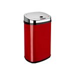 Rect 30L Stainless Steel Auto Sensor Kitchen Waste Dust Bin Automatic Motor RED