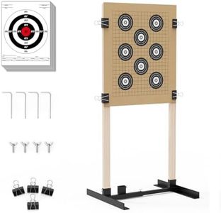 BLOODHOL Shooting Target Stand for Outdoors, Paper Target Holder with Stable Adjustable Base for Paper Shooting Targets Cardboard Silhouette, USPSA/IPSC, IDPA Practice (1 Pack)