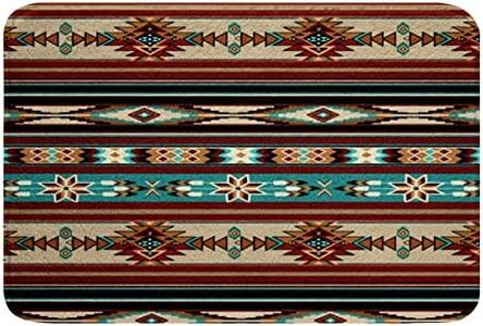 Western Decor Area Rug Carpet Aztec Bathroom Rugs Cowboy Cowgirl Southwestern Bath Mat Kids Boys Girls Rustic Farmhouse Country Decor Bathroom Accessories Boho Tribe Arrow Retro Soft Floor Mat 20"x32"