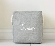 Styleys Laundry Basket 54-Litre Laundry Hamper with Drawstring Closure (S11059 - Grey)