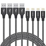 IWAVION iPhone Charger Cable, 4pack 3ft/1m Lightning Cable Nylon Braided MFi Certified iPhone Cable USB Sync Cord Fast iPhone Charging Cable for iPhone XS Max X XR 8 7 6s 6, iPad Mini/Air, iPod