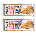 Diablo Orange Flavour Cake |Sugar Free | Sweetened with Maltitol | Diabetic Hamper Available - Perfect for Gifting | Halal & Kosher Approved | 1 Packet 200g (Pack of 2)