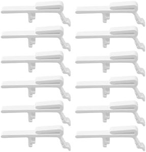 12 PCS Blind Valance Clips Vertical Blind Dust Cover Valance Clip Holder Window Blind Clips Plastic Valance Retainer Blind Cover Clips Replacement Parts for 1-1/2 Inch and 1-9/16 Inch Rail Across
