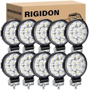 RIGIDON 10PCS 42W Mini LED Fog Light,4Inch Spot LED Work Light Pod Lights Driving Off-Road LED Light Bar for Truck Marine Boat Pickup ATV UTV 4X4WD Forklift SUV Motorcycle