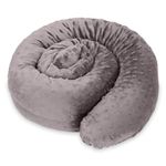 Draft stopper window or side sleeper pillow 300 cm - decorative pillow body pillow side sleeper pillow stopper for door and window windstopper bed roll plush dark grey
